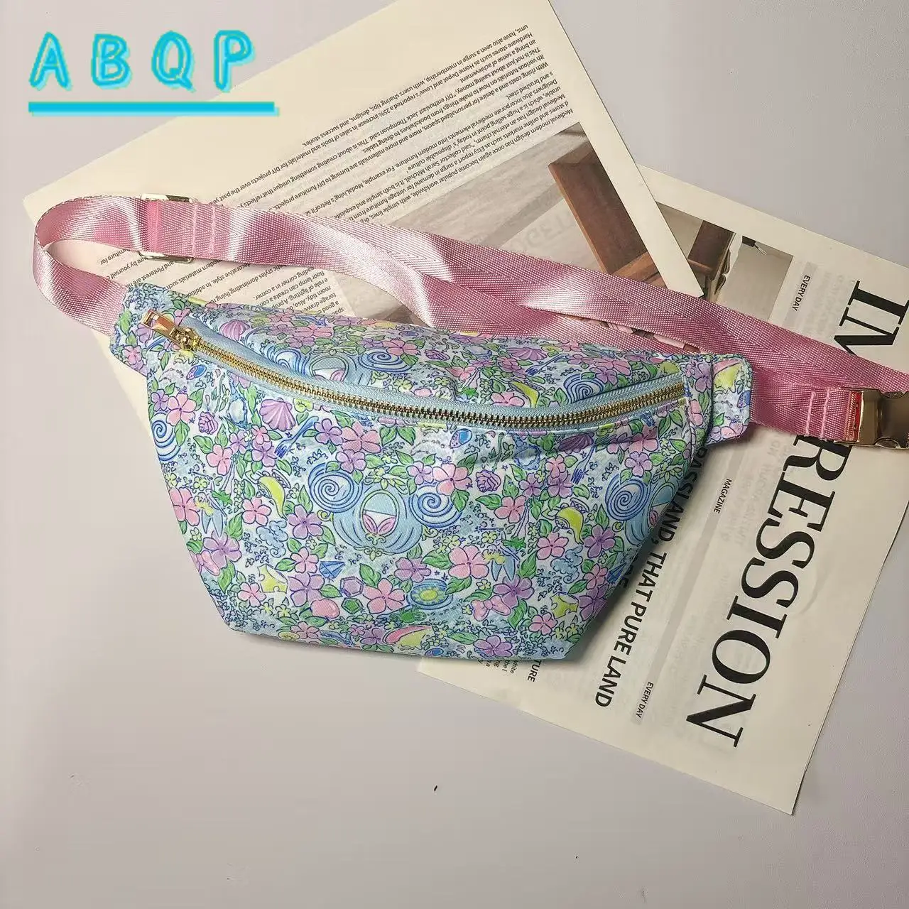 

New Fashion Waist Bag Nylon Waterproof Casual Women's Waist Bag Large Capacity Printed Women's Crossbody Bag Luxury High Quality