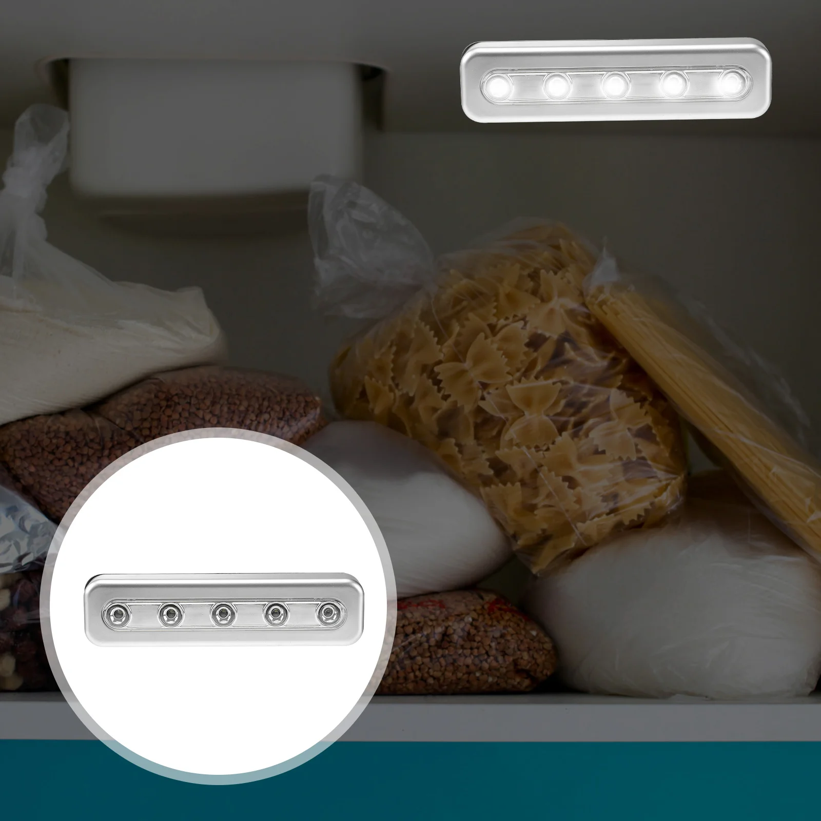 

Touch Sensor Night Light 5 Led Cabinet Lamp Motion Activated Closet Light For Stairs Wardrobe Drawer Garage Corridor