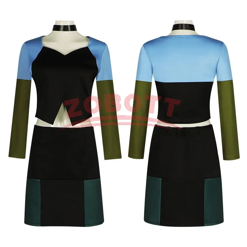Anime Total Drama Island Gwen Costume Cosplay Donna Abiti sexy Abiti uniformi Costume da festa di carnevale di Halloween