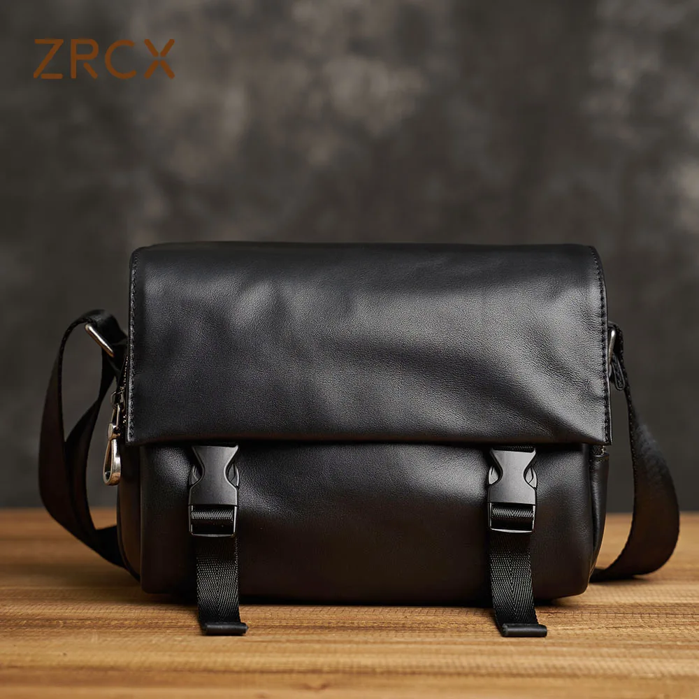 

ZRCX Genuine Leather Fashion Shoulder Bag Men Casual Crossbody High Quality Leather Original Messenger For 9.7 Inch iPad