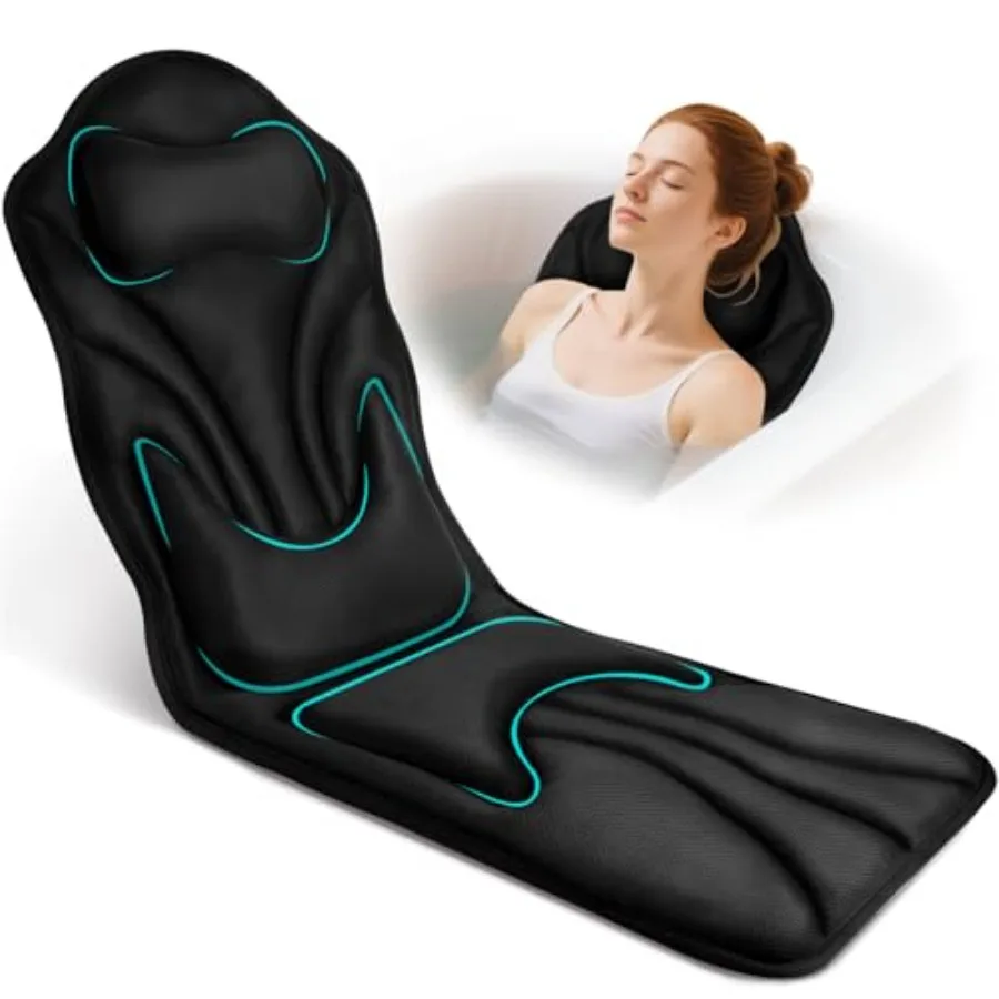 

Full Body Bath Pillow for Bathtub Ergonomic Bathtub Cushion for Neck Waist Hip Support Luxury 3D Mesh Shower Pillow with Non-Sl