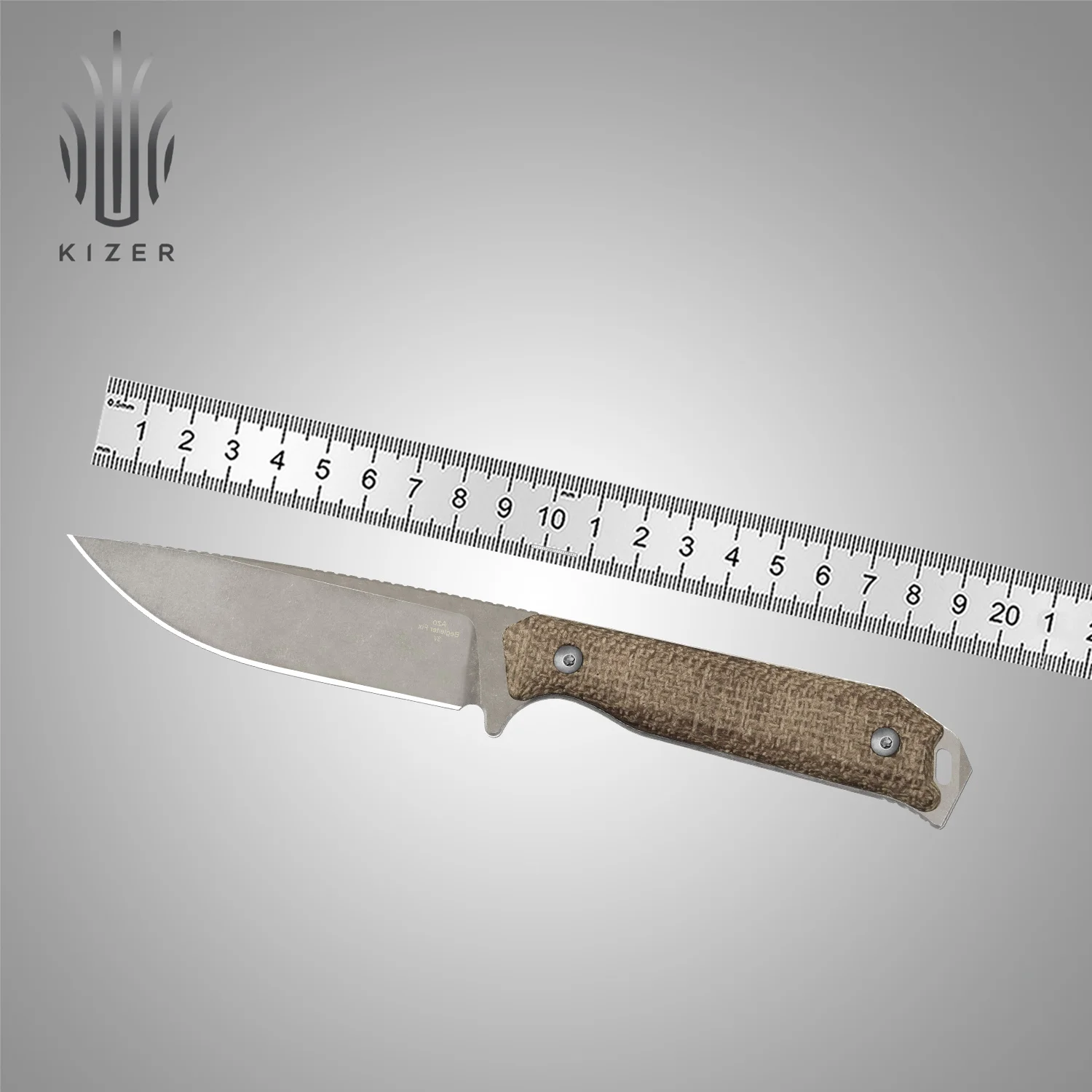 

Нож Kizer EDC с фиксированным клинком Begleiter Fix 1045M из стали 3V/AEB-L с рукоятью из микарты/G10/Richlite