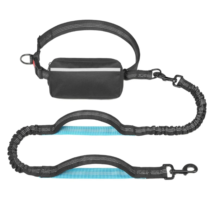 

【Price Drop !!】Strong Bungee Hands Free Dog Leash With Zipper Pouch, Cushioned Handles-For Perfect For Walking, Jogging Running