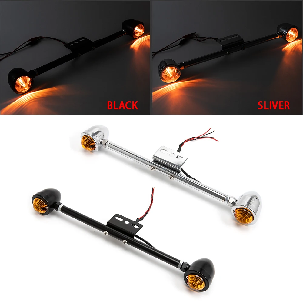 

DUILU Motorcycle License Plate Holder Universal Service Brake Turn Signal Integrated Taillight Signal Lamp For SHADOW VL VLX400