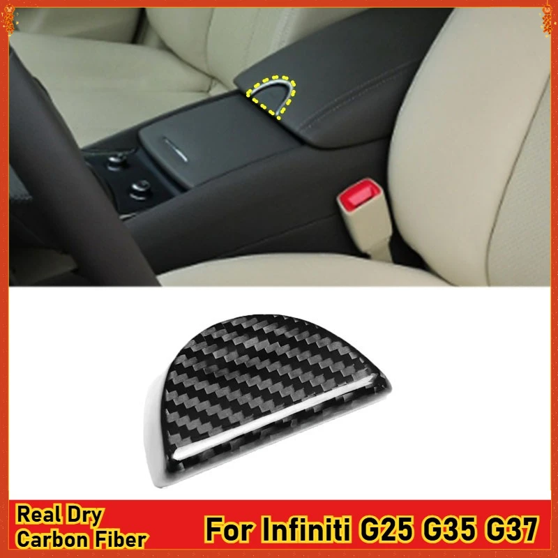 

For Infiniti G25 G35 G37 Real Dry Carbon Fiber 2007-2014 Armrest Box Switch Cove Interior Decoration Modification Accessories