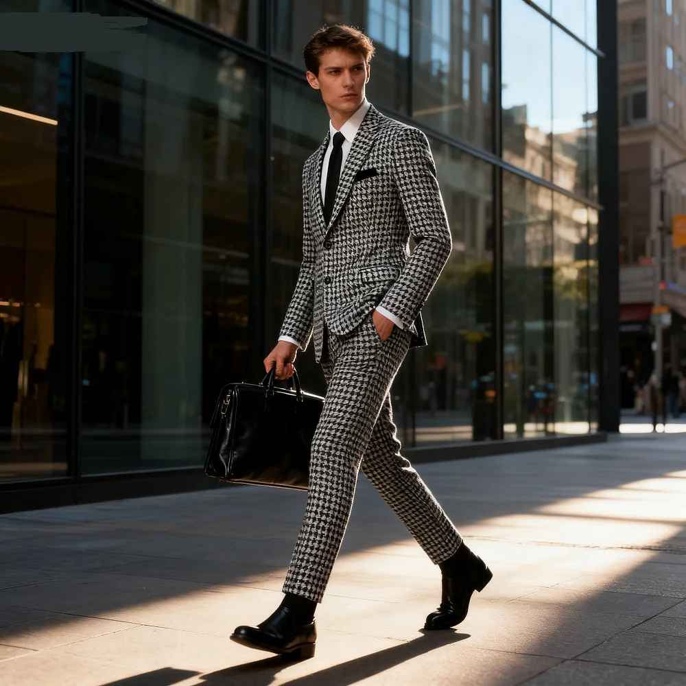 

Men's American Style Velvet Smoking Jacket Notched Lapel Slim Fit Male Blazer 1 Piece Suit Ready to Ship