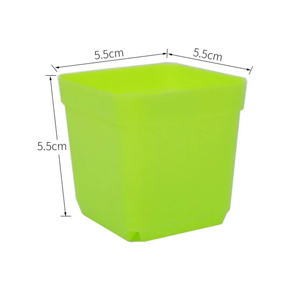 10pcs Colorful Multi Square Nursery Flower Pot Plastic Nursery Pot Plant Nursery Box Transplant Flower Tray For Home Garden