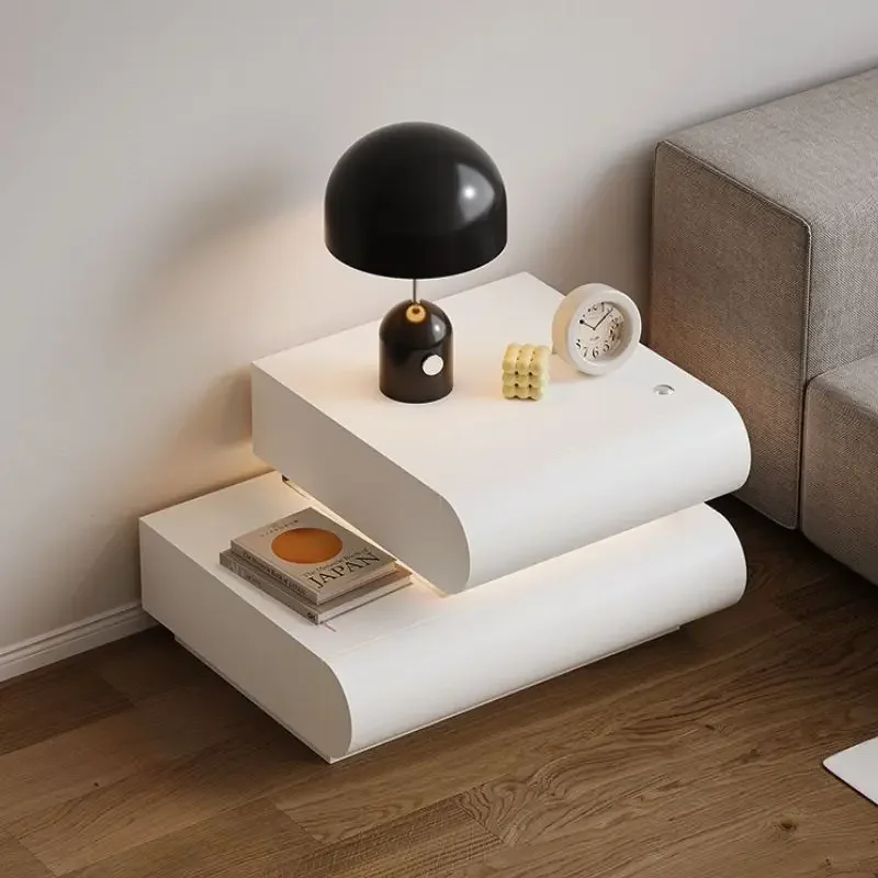 All solid wood bedside table, household integrated cream wind bedside storage cabinet 4