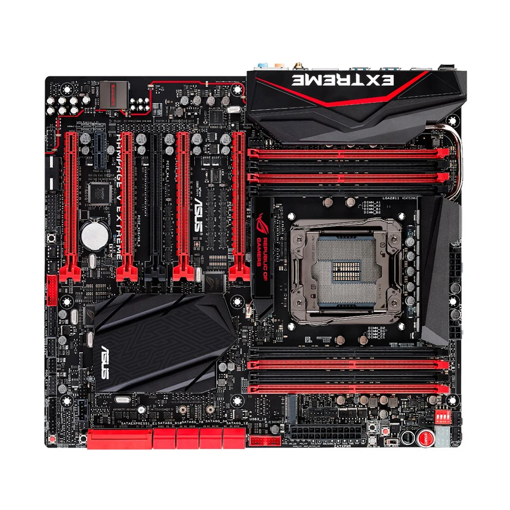 ASUS RAMPAGE V EXTREME Motherboard Support i7-6800K 6900K E5-4669 2695 2690 2629 2683 2609 1680 CPU 8xDDR4 2400MHz 128GB M.2