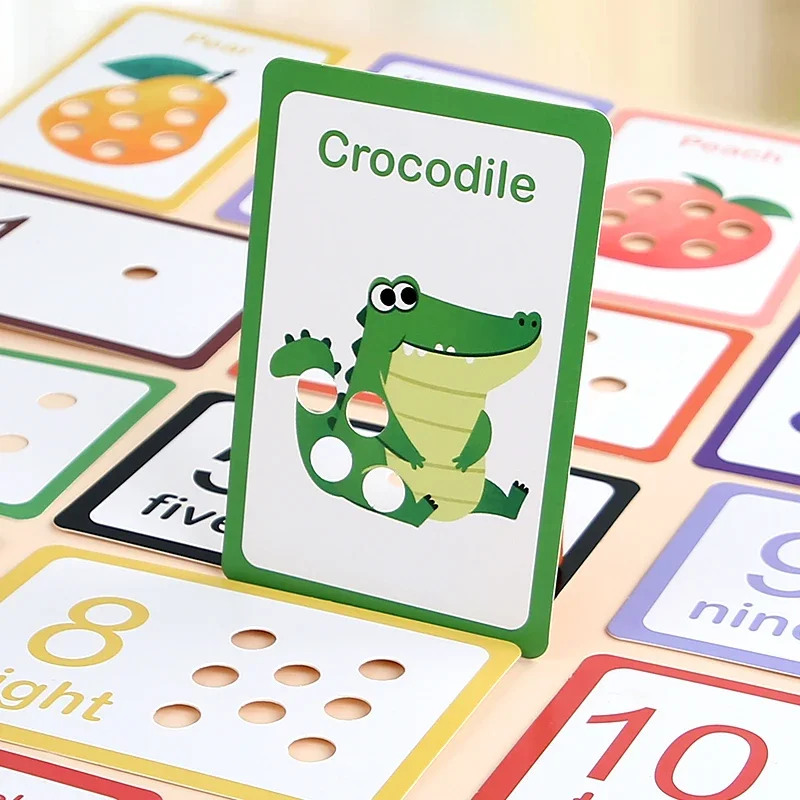 DIY Houten Speelgoed Clip Kralen Kleur Sorteren Cartoon Bijpassende Bordspel Vroeg Leren Educatief Speelgoed Voor Kinderen Kinderen