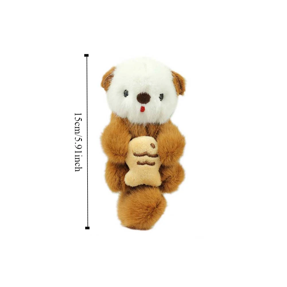 Animals Doll Cartoon Otter Keychain Keys Accessories Soft Stuffed Plush Otter Bag Pendant Bag Hanging Decorations Otter Keyring