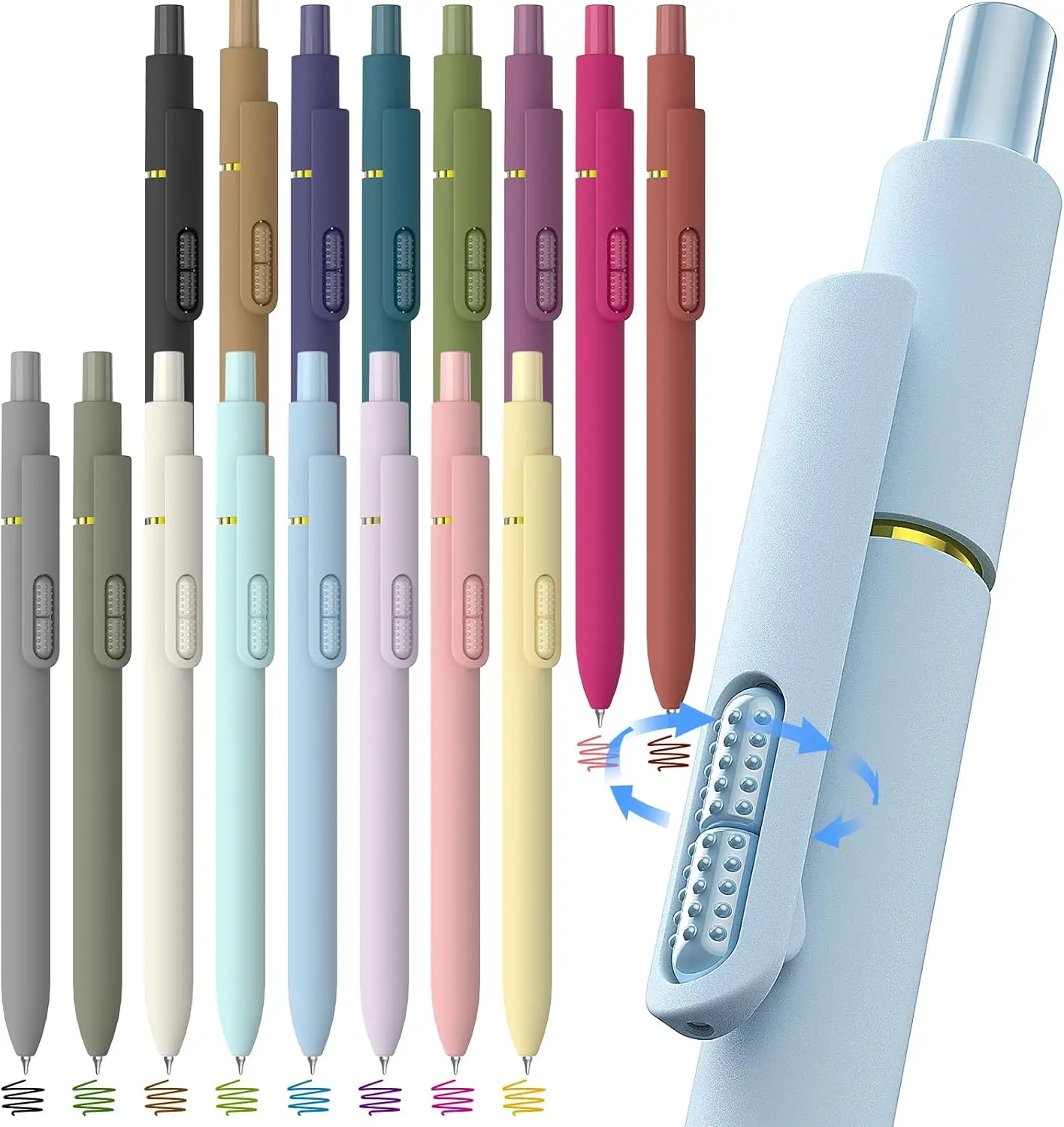 

16 Pack Colorful Gel Ink Pens, Quick-Dry 0.7mm Fine Point for Smooth Writing, Journaling & Drawing