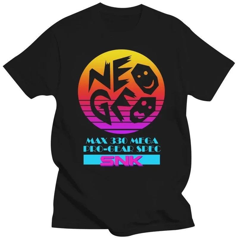 男性用Neo Geo SnkレトロビデオゲームTシャツ,半袖Tシャツ,ブランドカジュアルTシャツ,ユニセックストップス,コンソールにインスパイアされたTシャツ