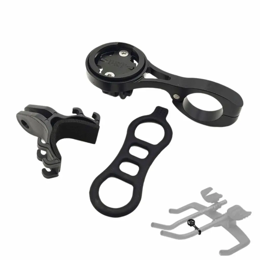 Aluminum Alloy Bike Computer Mount Easy Installation Compact Bike Handlebar Computer Mount Black for Bryton Cycling Computer