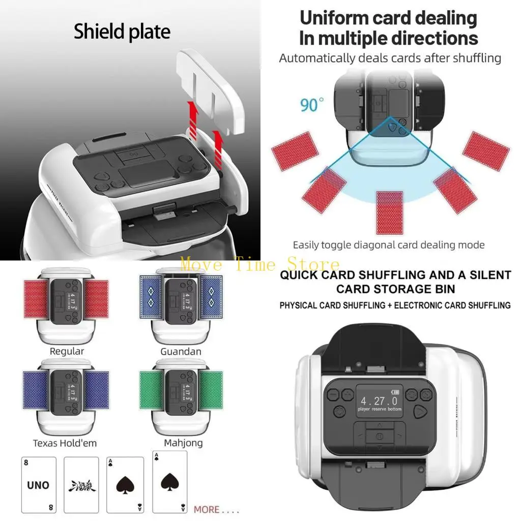

92ME Advanced Automatic Card Shufflers 360 Remote Operations Dealer Setting Low Noise Motors For Home Casinos Game Setups