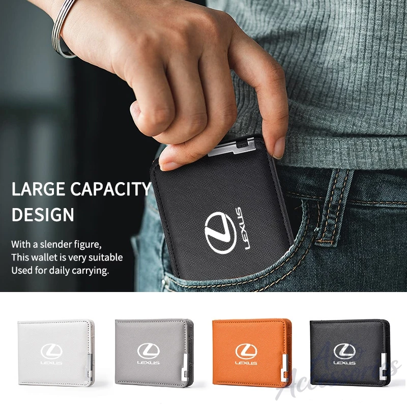 

Men's Mini Short Wallet with Multiple Card Slots Credit Card Holder For Lexus ES RX NX LS UX LM LX GX LC RZ IS CT GS RC HS SC TX