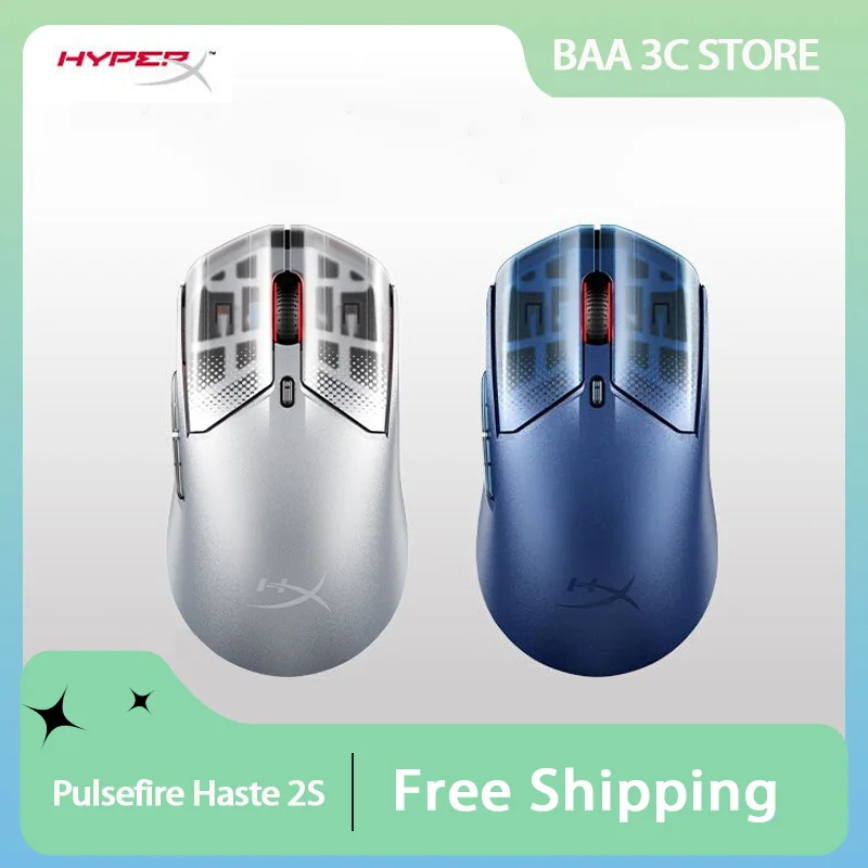 HyperX Pulsefire Haste 2S Киберспортивная игровая мышь Bluetooth Беспроводная мышь RGB 6 клавиш Мыши 26000 точек на дюйм Пользовательская офисная игровая мышь