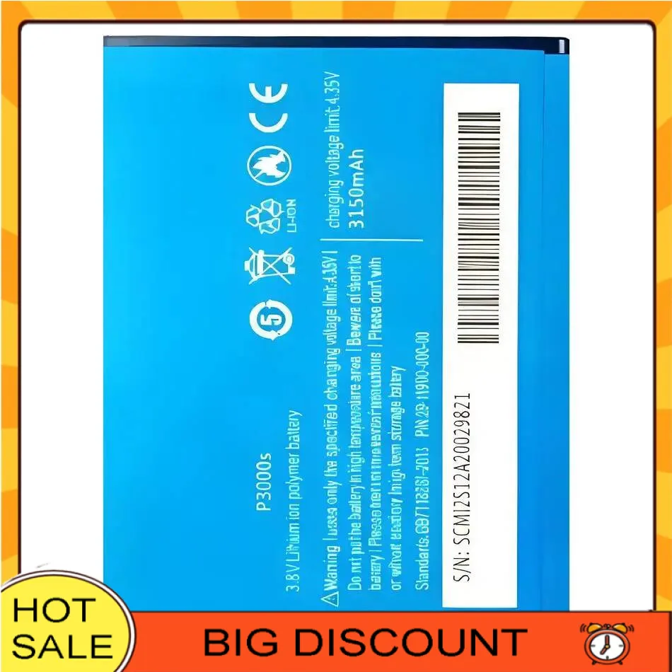 

Reliable Power Supply 3150Mah For Elephone P3000S P3000 Mobile Phone Battery Good Low-Temperature Performance