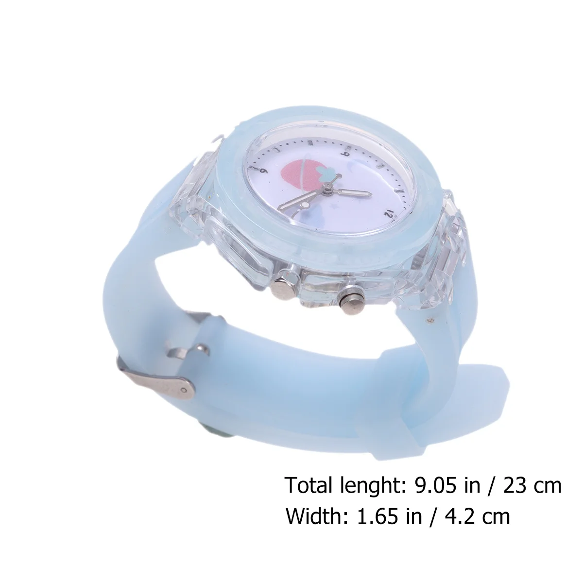 Orologio luminoso per bambini che si illumina al buio, cinturino luminoso a forma di cartone animato per bambini, design color caramello, comodo e sicuro