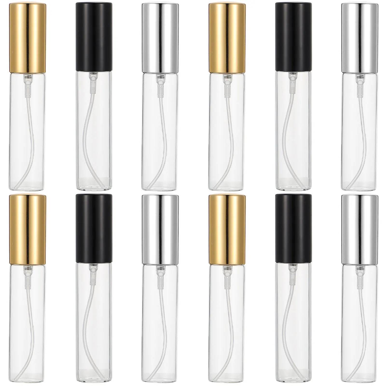 

12Pcs 10Ml Empty Perfume Bottles Glass Spray Bottle Reusable Travel Perfume Sprayer Refillable Mist Atomizer for Essential Oil