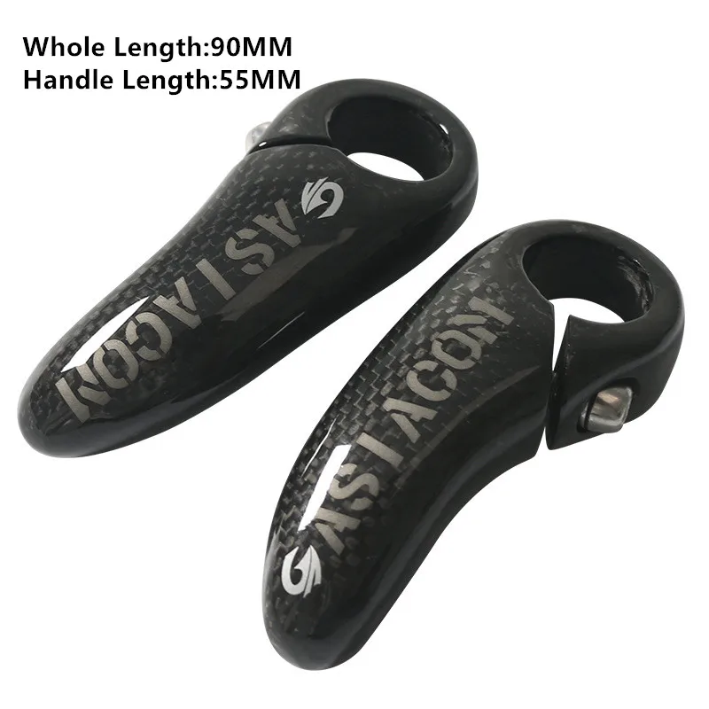 Ultralight Full Carbon Fiber MTB Bicycle Small Handle Bar End 3K Glossy Small Auxiliary Handlebar Bicycle Parts