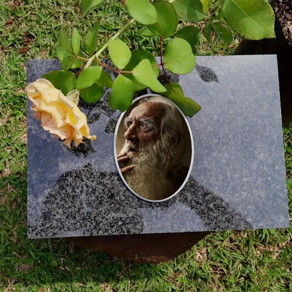 2D Flat Not 3D 1pc Custom Photo Memorial Headstone Tile Personalized Remembrance Gift for Holidays Easter gift