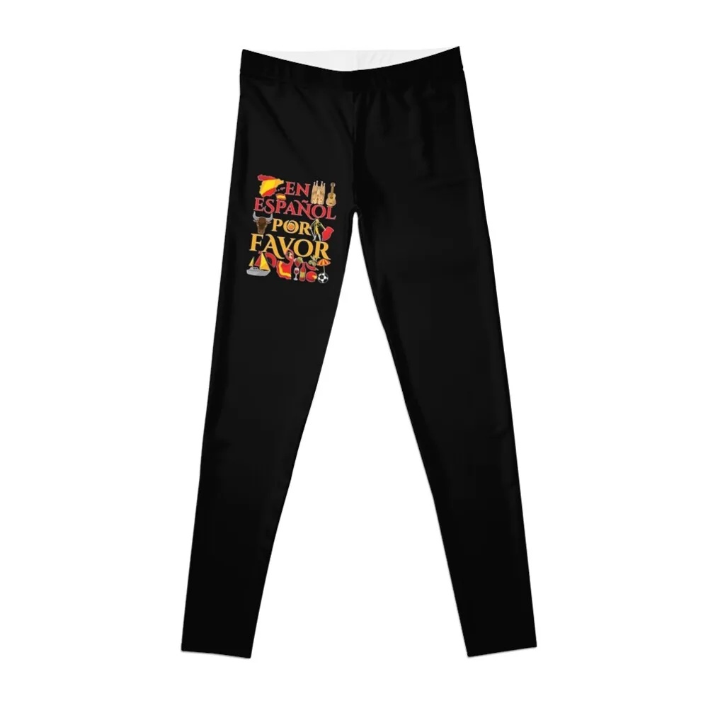 

Spanish Teacher Gifts En Espanol Por Favor Leggings Sports pants for Women's sportswear for physical active wear Womens Leggings