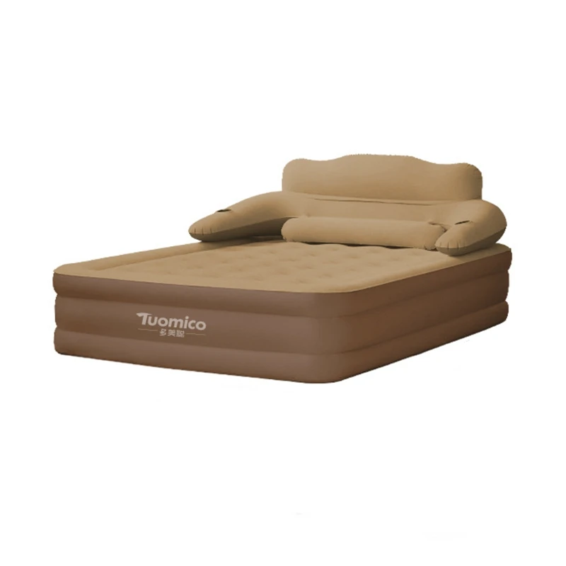 Outdoor tourism camping air cushion bed one click automatic inflatable mattress double lithium battery pump
