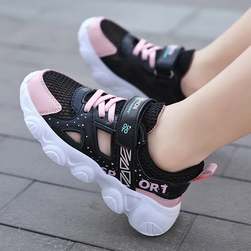 Children Girls Sneakers FLATS Shoes Boys Tennis FOR Little Kids Summer Breathable Mesh Sport and Running Pink Shoes Purple