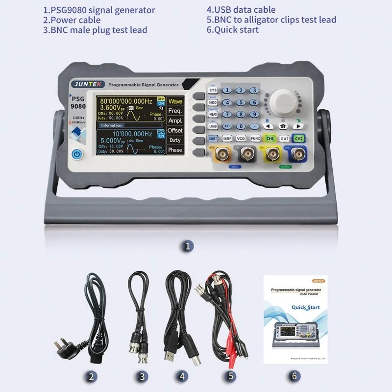 PSG9080 80MHZ Programmable Dual Channel Function Arbitrary Generator