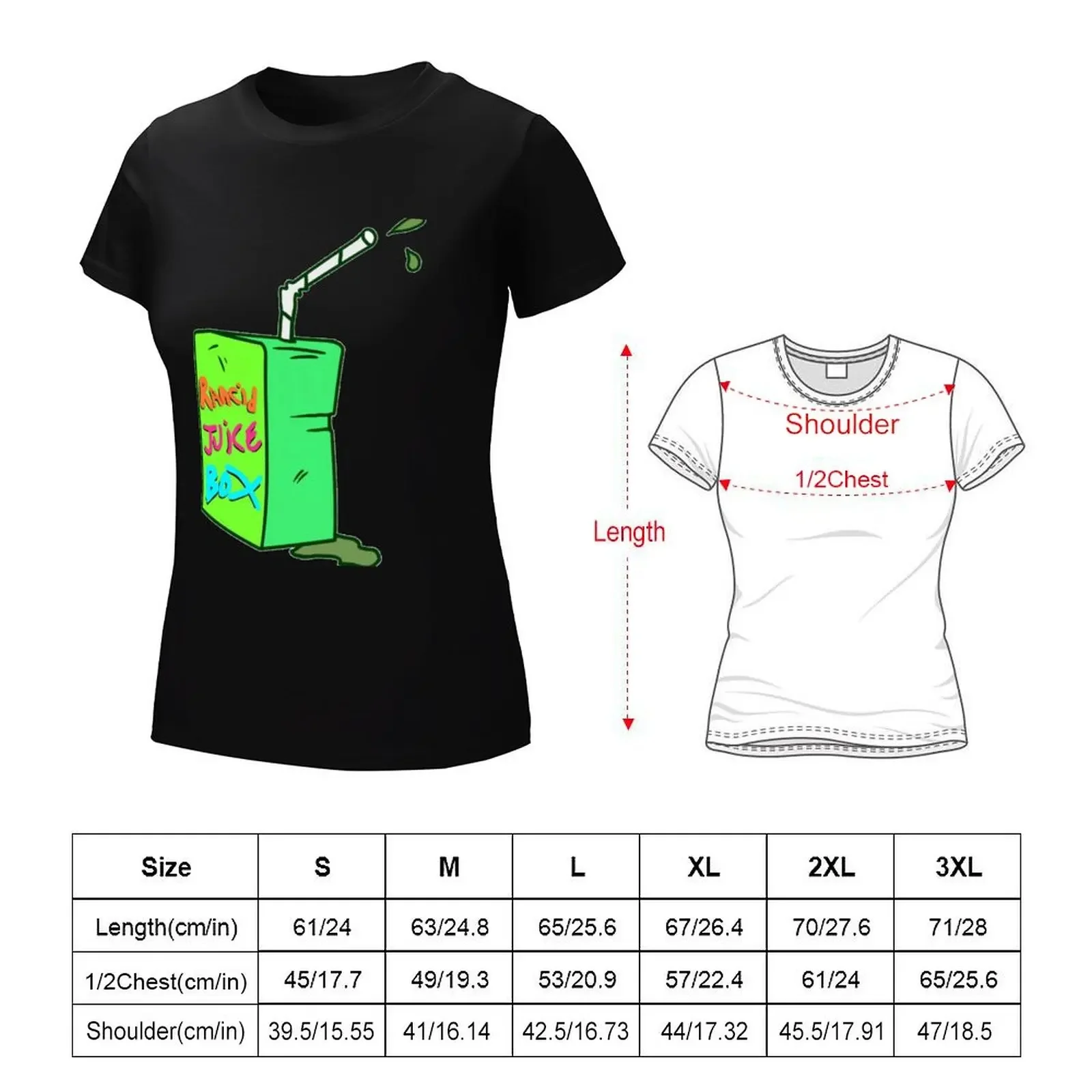 Rancid Juicebox T-Shirt female oversized tees plus size tops white t shirts for Women