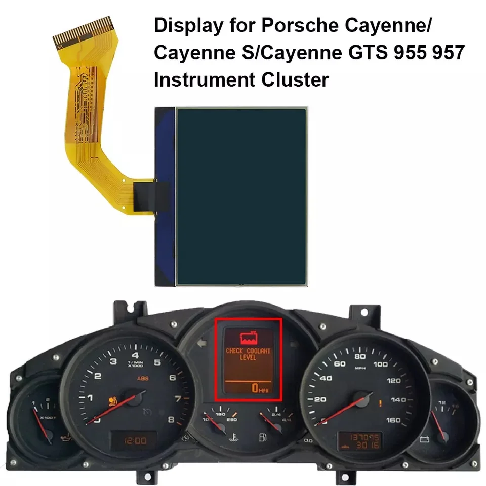 Display for Porsche Cayenne 955 957 and VW Touareg Instrument Cluster Repair