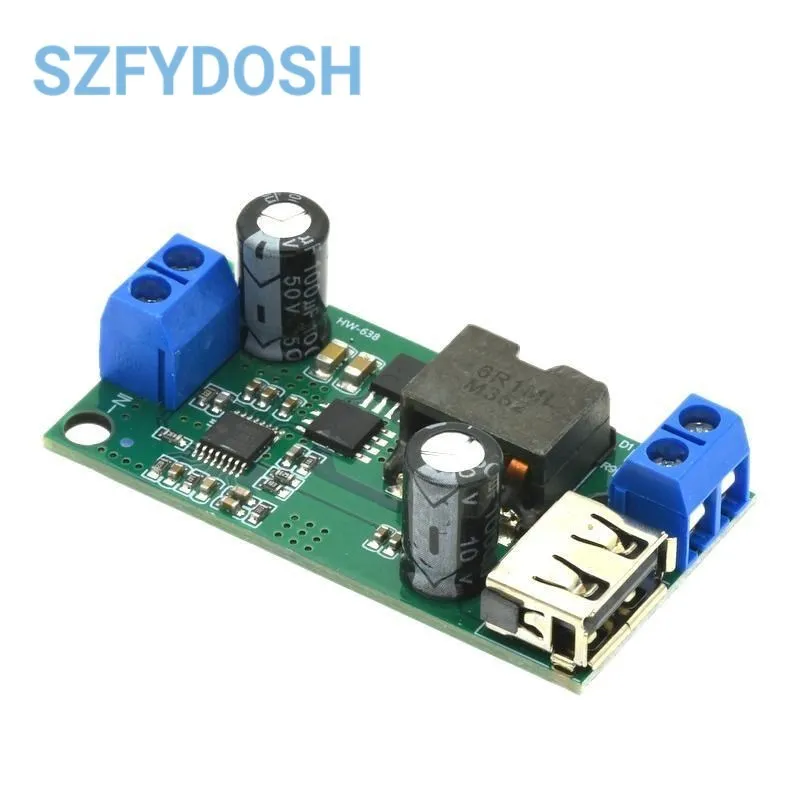 DC-DC 9V 12V 24V 36V To 5V/5A Step-down Module Regulated High Power Vehicle Voltage Stabilized Power Converter Module