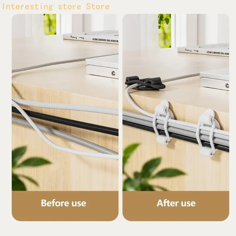 Stretchband-Kabelführungen, Kabel-Organizer für Schreibtischplatten und Medienständerkabel 55KC – Detail 9