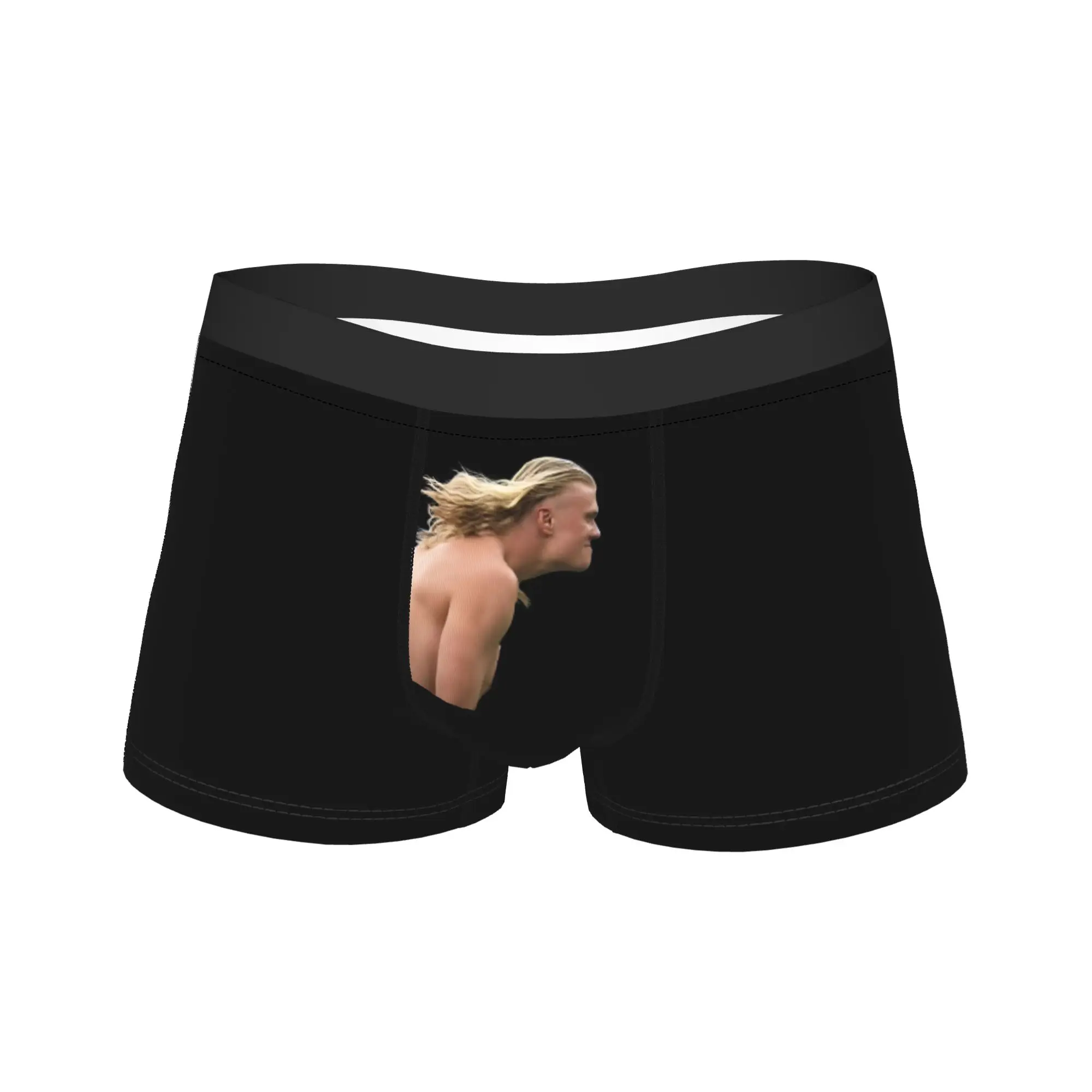 Men Haalands Meme Long Underwear Football Star Humor Boxer Briefs Shorts Panties Male Soft Underpants M-XXL