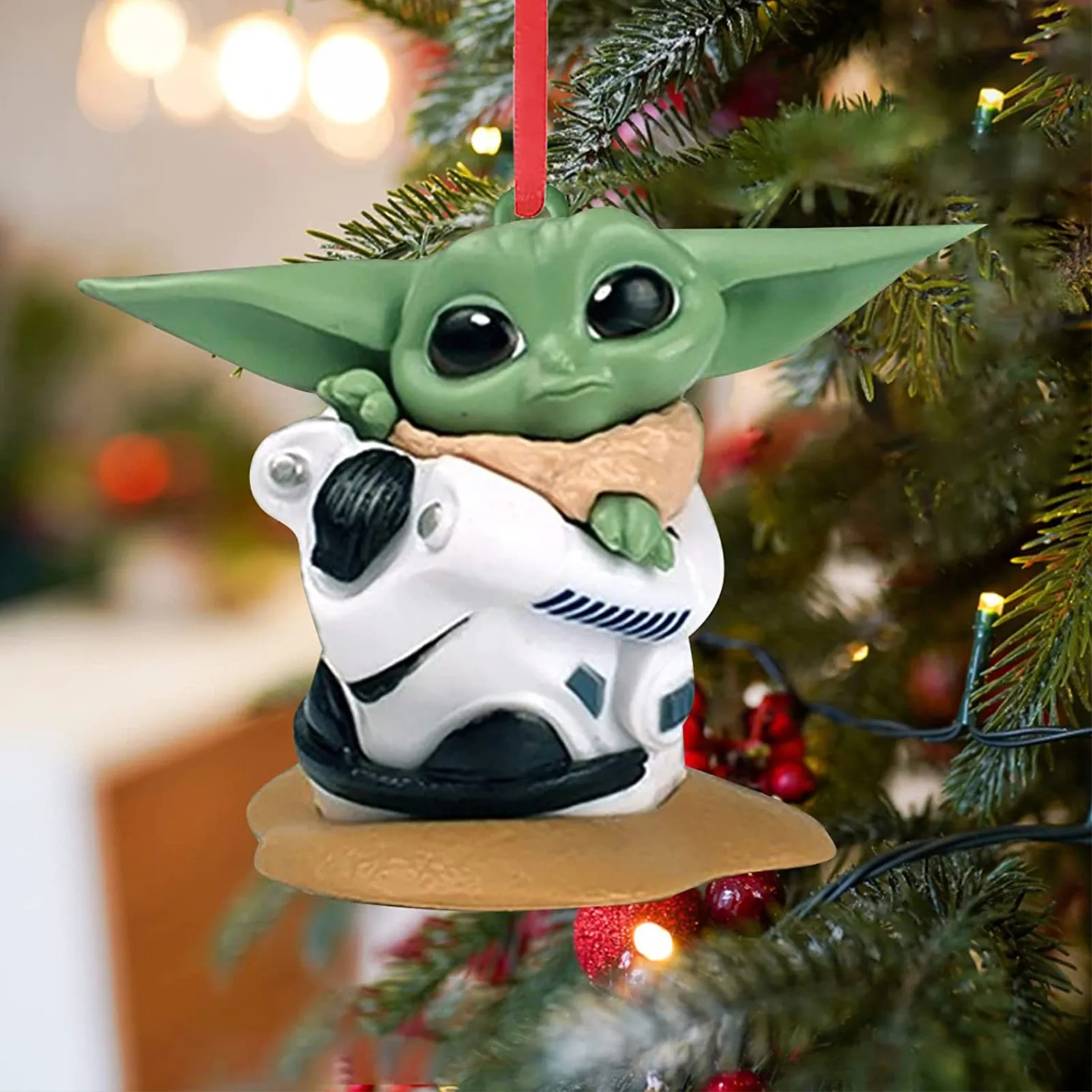 2024 New Year Disney Baby Yoda Pendant Cartoon Christmas Decoration Xmas Tree Hanging Ornament Kids Gift Cute Doll Noel Navidad