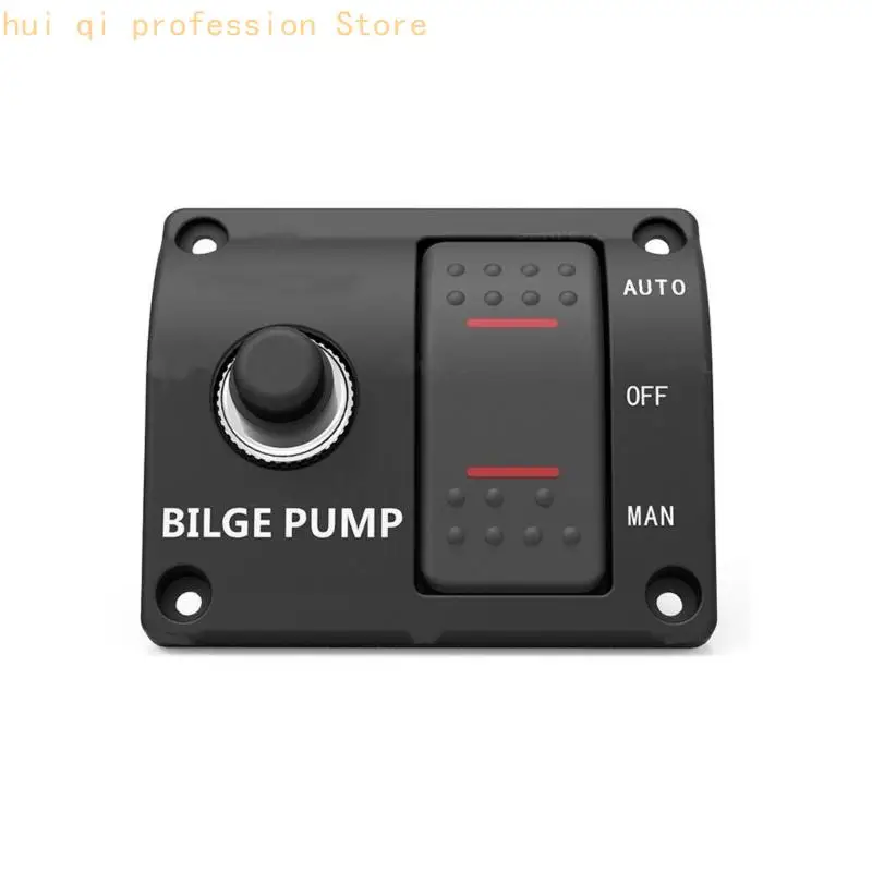 Bedienfeld für Bootsbilgenpumpe mit AUTO OFF MAN-Dreipositionssteuerung, 12 V 24 V und integriertem Leistungsschalter für Marine – Detail 2