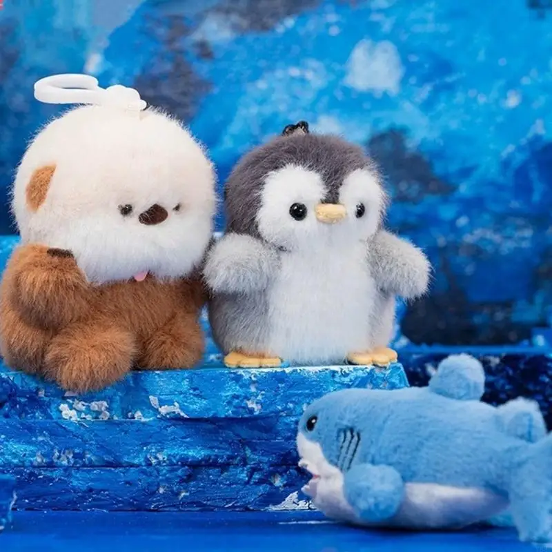 Y88D Đáng Yêu Động Vật Biển Sang Trọng Móc Khóa Dành Cho Sinh Viên Văn Phòng Giảm Căng Thẳng Học Mặt Dây Chuyền Nữ Ví Trang