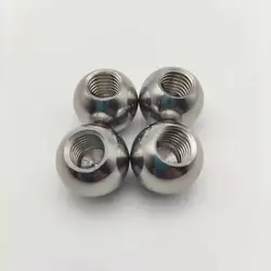 1pc Thread Half Hole Metric Stainless Steel Drilling Balls Female Thread Blind Hole Smooth Ball Bead M2 M3 M4 M5 M6 M8 M10 M12