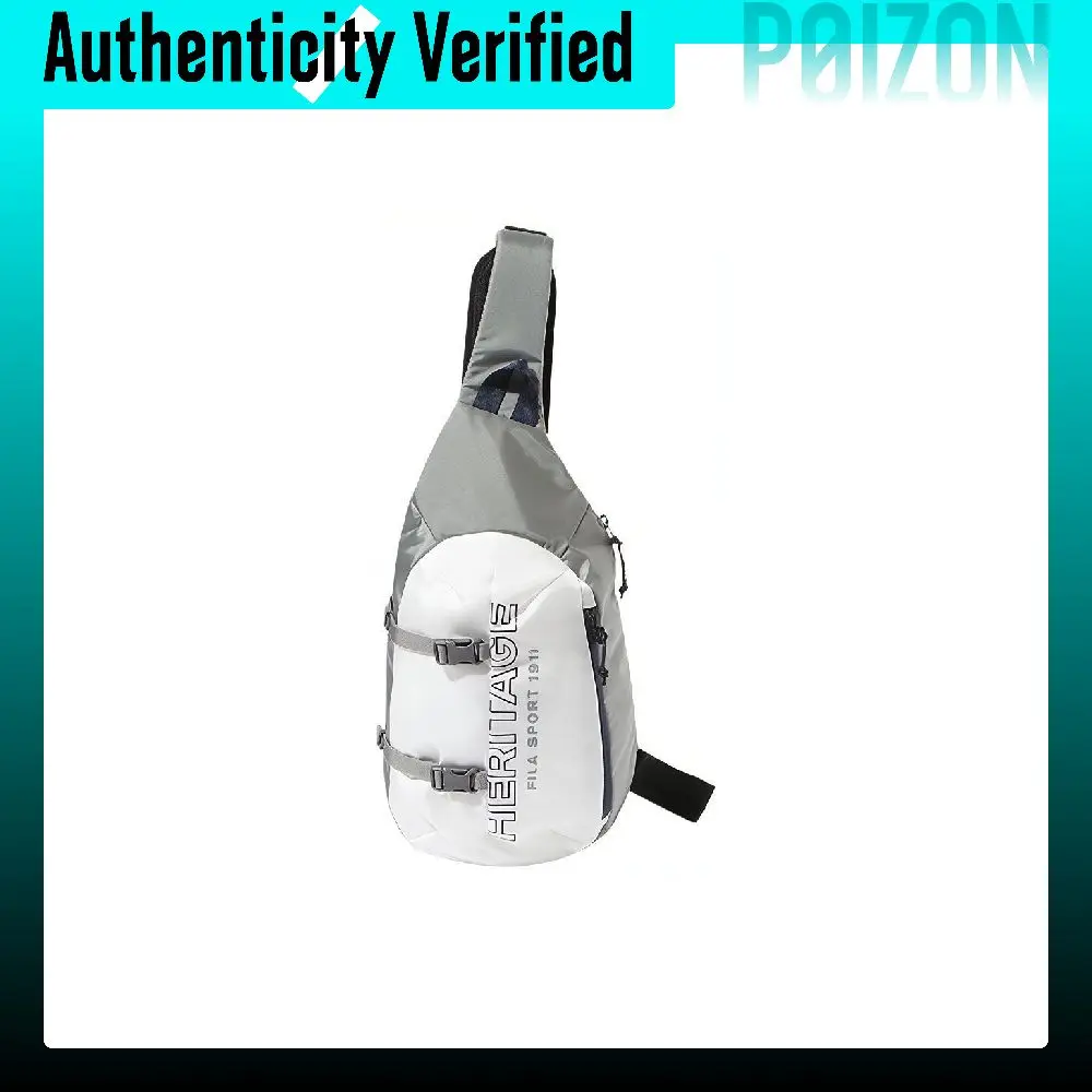 FILA Nylon One Shoulder Crossbody Sling Bag Regular Unisex White/Gray FS3BCF6325XOWH