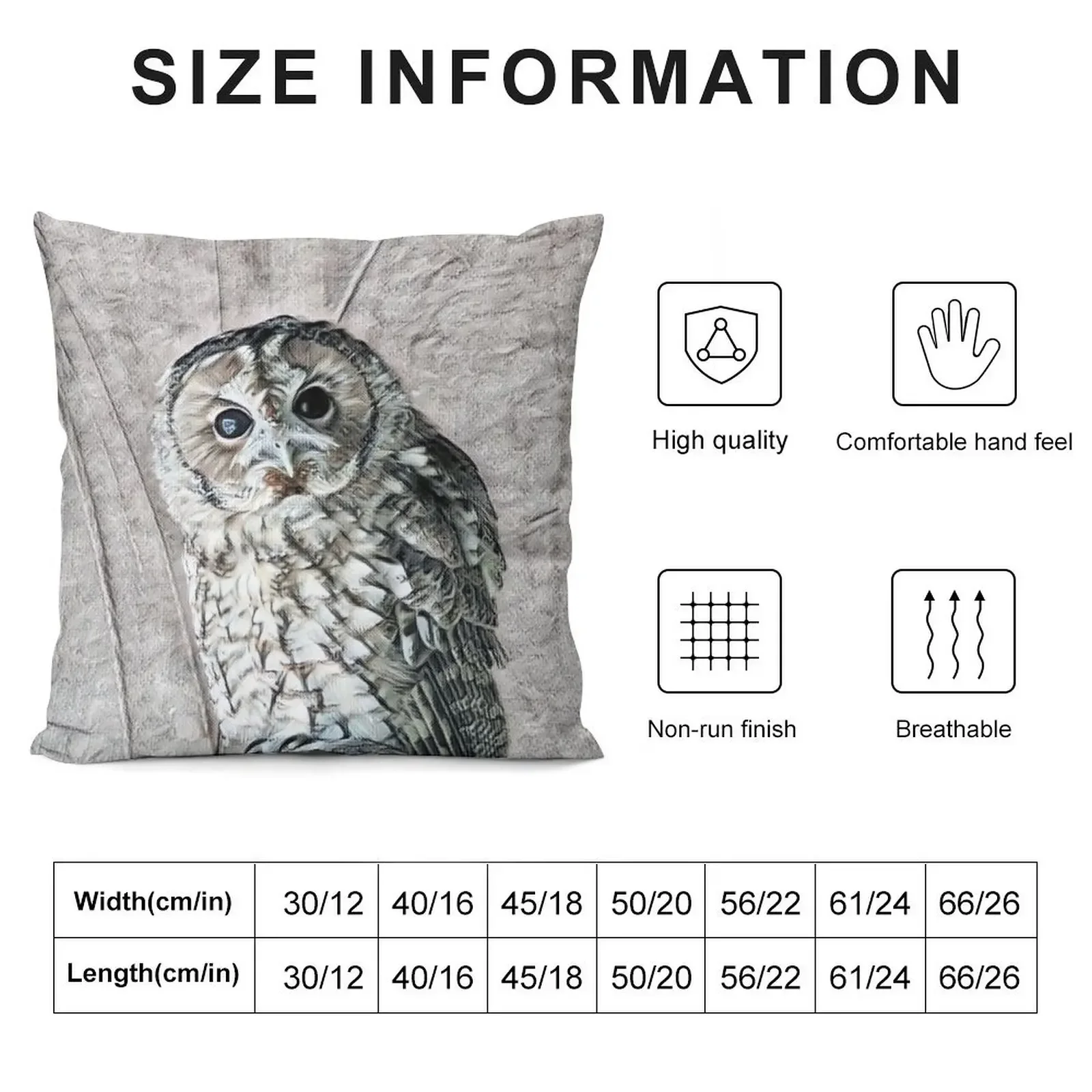 Tawny Owl Throw Pillow Sitting Cushion pillows decor home Bed pillowcases pillow