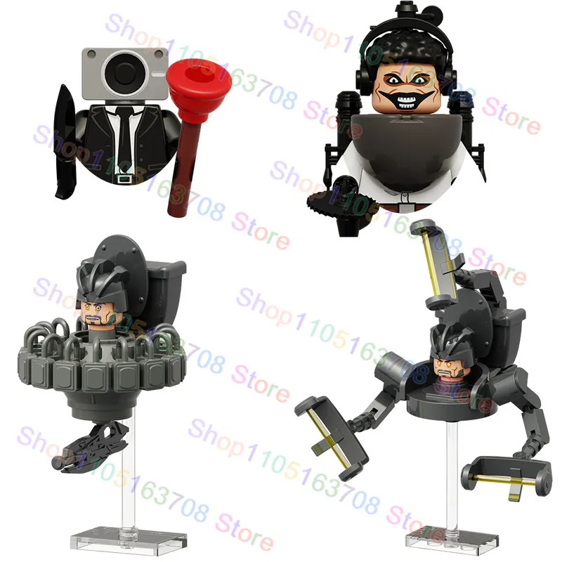 Мини-Skibidi Туалет Человек Рисунок Аниме Строительные Блоки Игрушки Телевизор Человек Plus Titan Оператор Спикерман Кирпичи Модель Рождественские Подарки