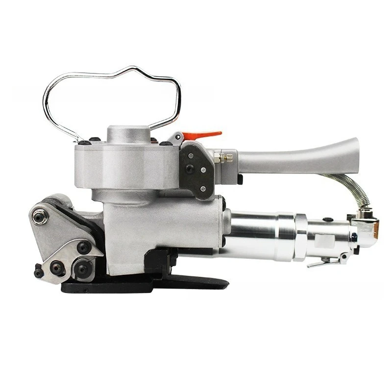 handheld pneumatic strapping machine integrated tension hot melt buckle free pet plastic steel band baling tool
