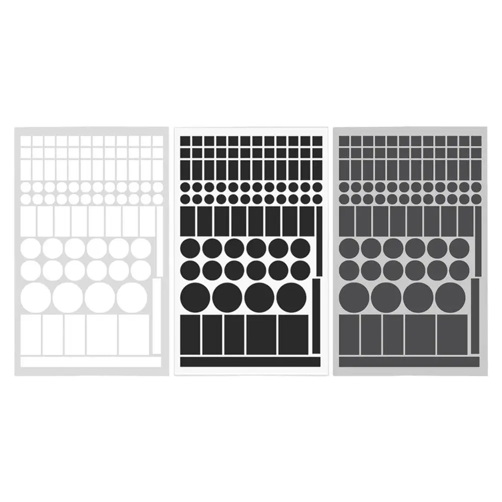 3 Sheets Blackout Stickers Light Dimming Shading Stickers for Electronics LED Lights Router TV Office Home Kindergarten