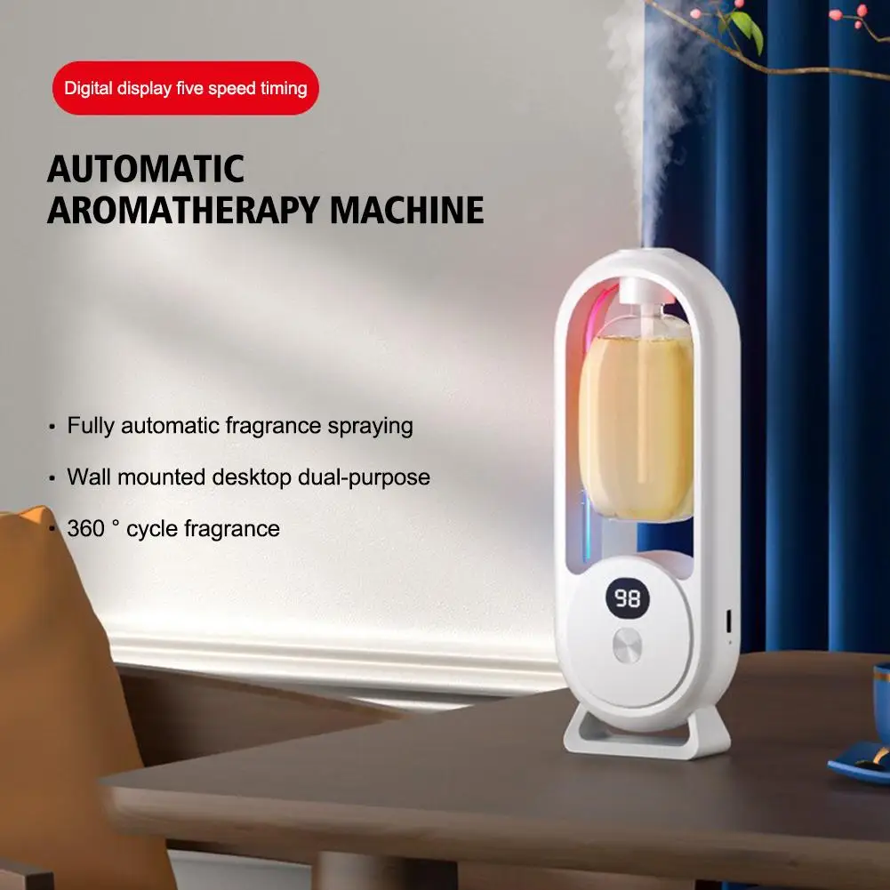 Smart Essential Oil Diffuser with Color Luminous Light Aromatherapy Machine Portable Quiet Operation No Noise for Car Bedroom