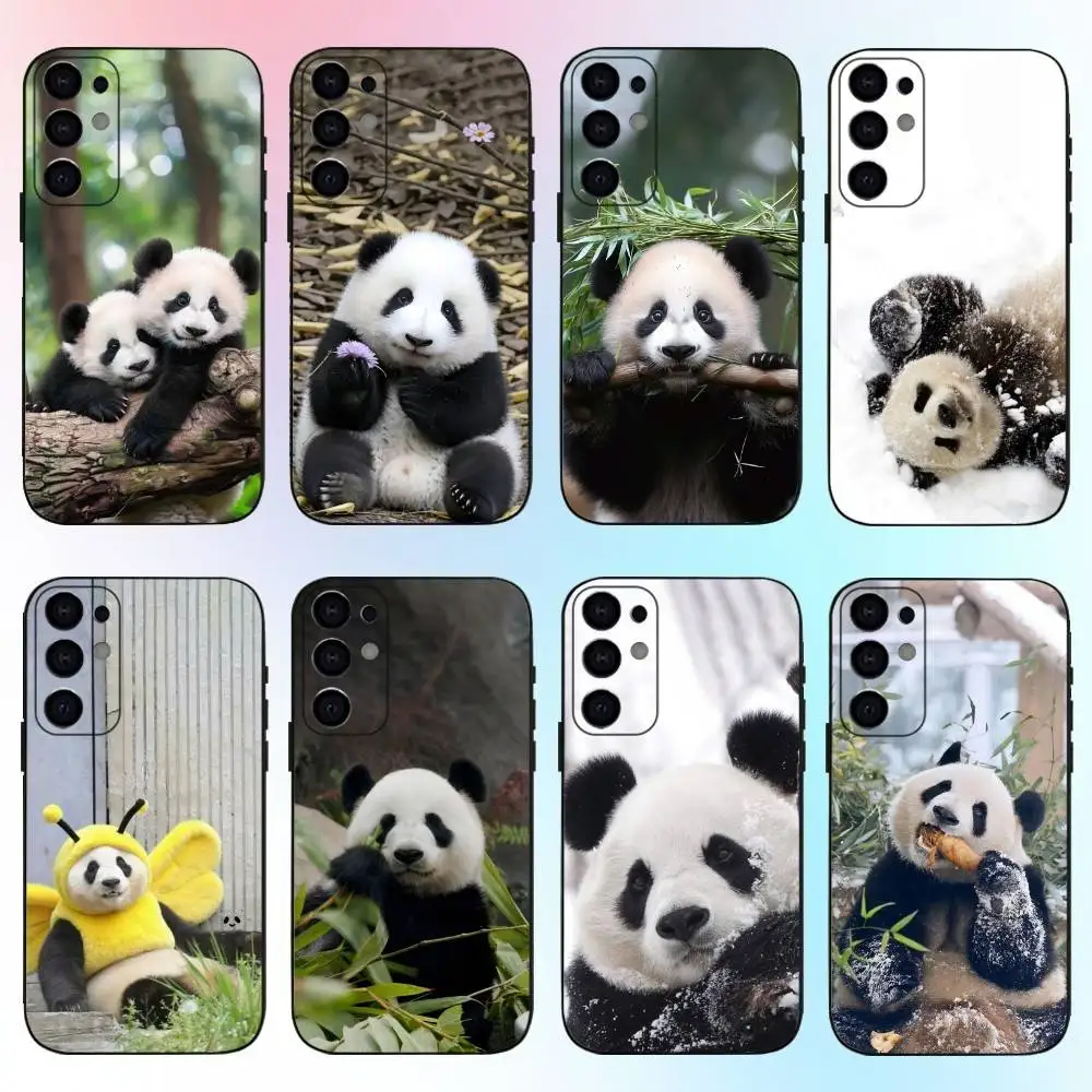 

Animal Cute Panda Fubao Phone Case For Samsung S25,S24,S21,S22,S23,S30,Ultra,S20,Plus,Fe,Lite,Note,10,9,5G Black Cover