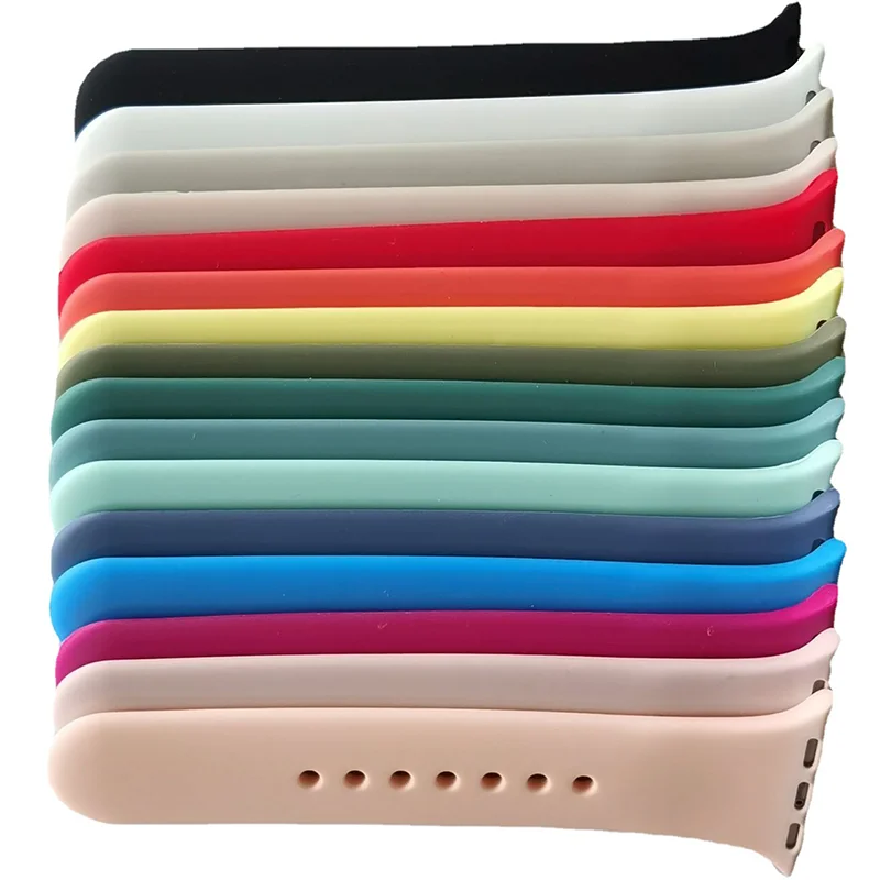 Silicone Strap for Apple Watch Band 44mm 40mm 45mm 41mm 49mm 42mm 38 46 Mm Bracelet IWatch Series 10 9 8 7 SE 6 5 4 Ultra 1 2 3