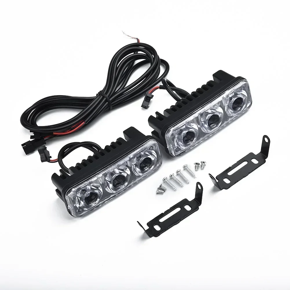 

2Pcs Car For SMD LEDs Working Lights 6000K~7000K DRL Higher Power Daytimes Running Lights LED Fog Lamps Car Auto Accessories