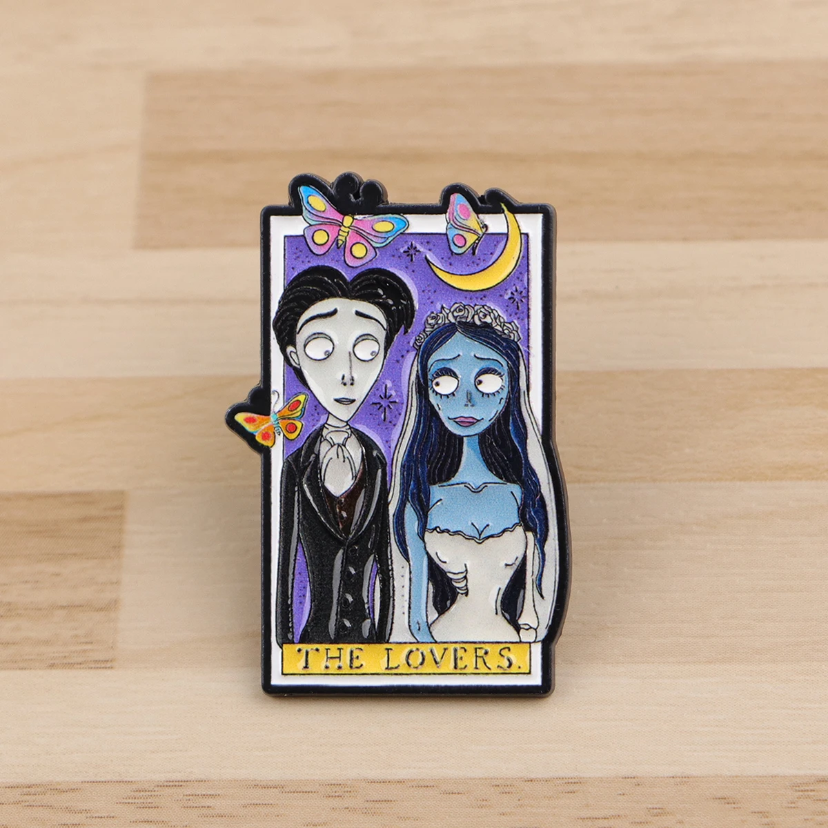 THE LOVERS Tarot Enamel Pin Horror Movie Bride Badges on Backpack Women's Brooches Hat Lapel Pins Cosplay Accessories Gifts