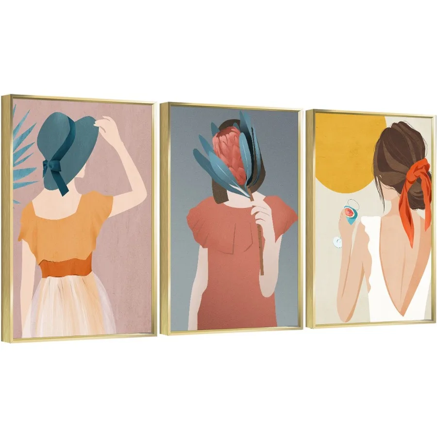 

Настенные картины на холсте в рамах: Эстетичные принты в стиле импрессионизма, 3-панельные картины для гостиной, спальни, офиса